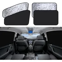 FOUORTUNATE-BEE Autosonnenschutz Magnetischer Auto Sonnenschutz, Sichtschutz für Seitenfenster, (4-St), Camping Vorhang Auto, UV-Schutz und Verdunkelung unterwegs