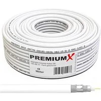 PremiumX 15m BASIC Koaxialkabel 135dB 4-fach CCS SAT Kabel Antennenkabel TV-Kabel