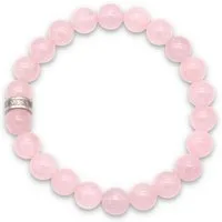 LAVISA Armband Armband 6mm Echte Edelstein Perlen, Kristalle, Onesize, Echte Edelsteine, Rostfreies Edelstahl, Wasserfest