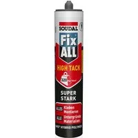 SOUDAL Montagekleber Fix ALL High Tack Hybrid Montagekleber Kleb- und Dichtstoff, Starker Universalkleber für Innen & Außen in Weiß