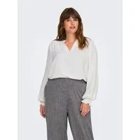 ONLY CARMAKOMA Shirtbluse CARMETTA LIFE V-NECK TOP WVN NOOS Kunstfaser, regular fit
