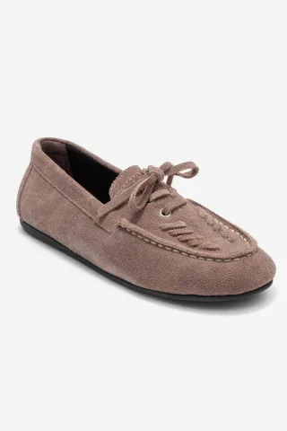 Lorven Leder Schnürung Loafer Damen