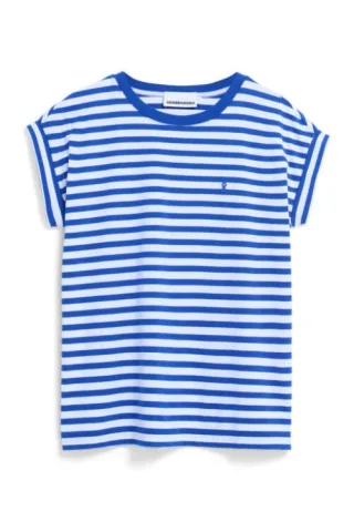 Armedangels - Streifen T-Shirt - Idaara blau/weiß - Gr. - M
