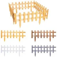 BooGardi Beetumrandung Steckzaun Holz, LxH: 59,5x20 cm, Einzelelement, 3 Höhen 2 Längen Beeteinfassung Beet Gartenzaun