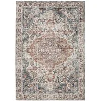 Interiyou Teppich Gent, Rechteckig, Höhe: 5 mm, Vintage Kurzflor für Wohnzimmer, Schlafzimmer, waschbar, pflegeleicht