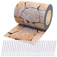 Plantiflex Sichtschutzstreifen Sichtschutz Rolle 35m blickdicht PVC Zaunfolie, (Sichtschutzfolie Windschutz, für Doppelstabmatten Zaun Sichtschutzrolle)