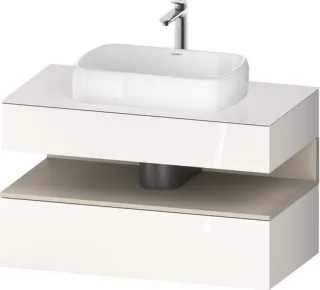 Duravit Qatego Konsolenwaschtischunterbau wandhängend Weiß Hochglanz 1000x550x600 mm - QA47310832200 QA4731083220010