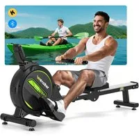 Wenoker Rudergerät Leises Magnetisches Rudergerät für Zuhause,16 Stufen Widerstand (1-tlg., Indoor-Gerät mit APP & LCD-Display), für das Home-Gym, Cardio-Trainingsgerät, 160 kg Kapazität
