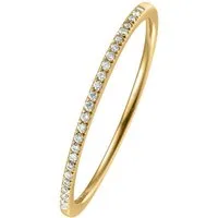 Stella-Jewellery Memoirering 750er Gelbgold Ring 34 x Diamanten ca. 0,08 ct (Memoryring, inkl. Etui), 11 x Diamanten