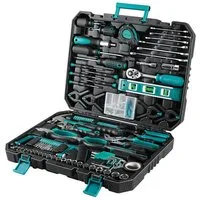 TLGREEN Werkzeugset Haushaltskoffer, (198-teiliger Werkzeugkasten, Handwerkzeug-Set,Ratschen-Steckschlüssel-Werkzeug-Set, 198-tlg., Schraubendreher-Set, Heim-Werkzeugkasten, Auto-Reparatur-Werkzeug), Universeller Kompletter Tragbarer Werkzeugkasten