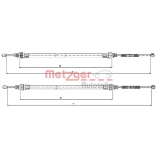 Metzger Handbremsseil hinten Smart Cabrio City-Coupe Fortwo