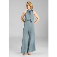 SWING Jumpsuit - Jumpsuit mit Schluppe aus Satin Oberteil in lockerer Passform