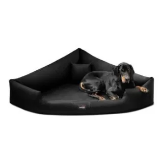 Tierlando TRIVIA - Orthopädisches Eckhundebett schwarz 1,2 m, 25 cm, 1,2 m