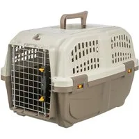 TRIXIE Tiertransportbox Transportbox Skudo - taupe/sand - 30 × 32 × 49 cm