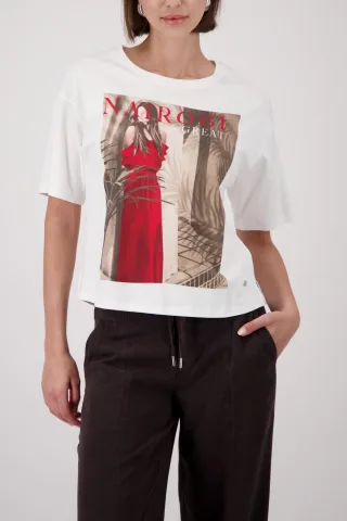 monari - T-Shirt mit Frauen-Print - Gr. - 46
