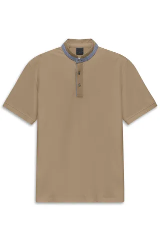 bugatti - Herren Polo 1/2 Arm beige - Gr. - XXL