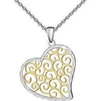 Firetti Kette mit Anhänger Schmuck Geschenk Silber 925 Halsschmuck Ankerkette Anhänger Herz, Made in Germany