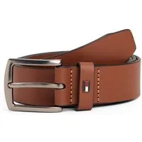 Tommy Hilfiger Ledergürtel DENTON 3.5 cm breit EXT Einfachdornschließe, Metalllogo