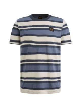 PME Legend - slub striped jersey bijou blue - Gr. - L