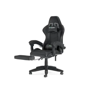 Rattantree Gaming-Stuhl, Schwarz, Leder, 50x134x50 cm, Kinder- & Jugendzimmer, Jugendmöbel, Gamingstühle