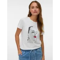 Vero Moda Kurzarmshirt VMJAMAICA S/S T-SHIRT JRS BTQ Baumwolle