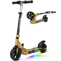 Vankel Elektro-Kinderroller ab 6 Jahren, klappbar, höhenverstellbar, für ca. 110-160cm, Belastbarkeit 50 kg, 14km/h, E Scooter für Kinder, faltbar, nur 6,5kg