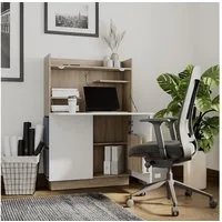 Vicco Regal-Schreibtisch Alena, Weiß/Sonoma, 85 x 27 cm (1-St)