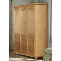 OTTO home Kleiderschrank Rauna, mit Lamellen und Kassetten, klassischer Landhausstil, rustikal (2 Breiten: 113/159 cm H/T ca. 195/60 cm) massive Kiefer, Metallgriffe, mehrere Varianten, zeitloses Design