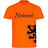 multifanshop T-Shirt Herren Niederlande - Löwe seitlich - Männer