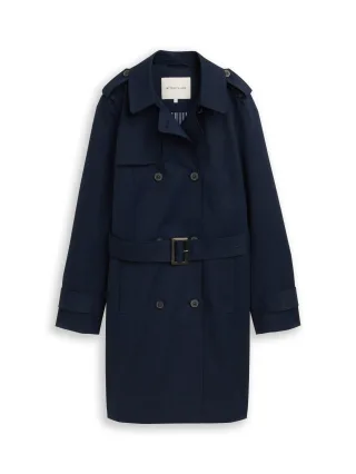 Tom Tailor - Trenchcoat aus wasserabweisendem Material sky captain blue - Gr. - XL