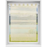 Bestlivings Vorhang (1 St), Schlaufen, transparent, Microfaser, Küchengardine in "Raffoptik", Transparente Bistrogardine mit Schlaufen