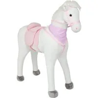 Pink Papaya Stehpferd Spielpferd für Kinder zum Reiten 105 cm, Pferd zum Reiten für Kinder