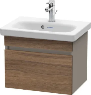 Duravit DuraStyle Waschtischunterbau wandhängend Nussbaum & Basalt Matt 500x368x398 mm - DS630307943 DS630307943