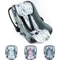 BABEES Kinderwagen-Sitzauflage Atmungsaktive Sitzauflage Babyschale Einlage Antischwitz, universal Gruppe 0+ (0-13kg) Gruppe I (9-18kg) Leinen Baumwolle