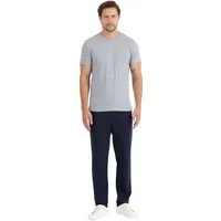 COMEOR Pyjama COMEOR Herren Pyjama Set 2-teilig – Kurzarm T-Shirt & lange Hose mit elastischem Bund, 2-teiliges Set, mit Seitentaschen