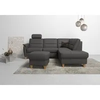 Home affaire Ecksofa Palmera L-Form, B: 236 cm, optional Bettfunktion & Bettkasten, Federkern
