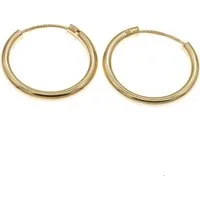 Bella Carina Paar Creolen Kleine Creolen aus 585 Gold 14 Karat, 1,25 cm Durchmesser, 585 Gold 14 Karat