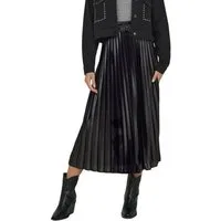 ONLY A-Linien-Rock ONLLYON PLEATED SHINE aus Pliesee