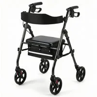 TLGREEN Rollator faltbar, höhenverstellbar & bis159 kg belastbar, sicheres Bremssystem,Unter-Sitz-Ablage,20 cm Rädern für Alltag & Reise