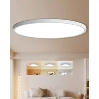 OYLCDI Deckenleuchten LED Deckenleuchte Ø37 cm rund, flache Deckenlampe dimmbar, LED fest integriert, mit 3 Lichtfarben 3000K-6000K, weiß, für Wohnzimmer Küche Flur Schlafzimmer
