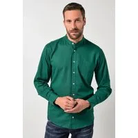 JP1880 Businesshemd Hemd Langarm Leinenmix Stehkragen Modern Fit