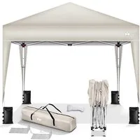 tillvex Pavillon tillvex® Pavillon 3x3m Wasserdicht Gartenzelt Faltpavillon Partyzelt, (3x3m wasserdicht, Pop-Up Faltpavillon höhenverstellbar, Partyzelt mit Tasche für Garten), Einfacher Aufbau in Minuten