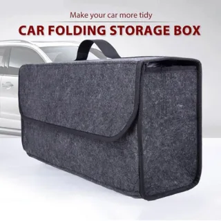Car Trunk Organizer Storage Bag Anti Slip Compartment Boot Storage Organizer ToolStorage Bag Trunk Organizer Soft Felt
