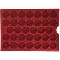 MC.Sammler Aufbewahrungsbox MC.Sammler Alu Münzkoffer frei bestückbar mit Münztableaus Ihrer Wahl, Tableau 34 Fächer-38mm Ø