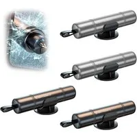 Mutig Hammer 4 Stück Notfallhammer Sicherheitshammer mit Gurtschneider (2-in-1 Auto Glasbrecher, 4-St., Multifunktion Sicherheit Zubehör), für Auto Bus LKW