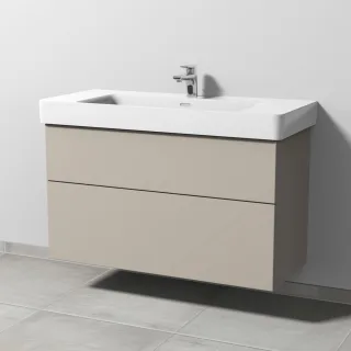 Sanipa 3way Waschtischunterbau zu Laufen Pro S Waschtisch mit 2 Auszügen, Kaschmir-Matt SP7701U