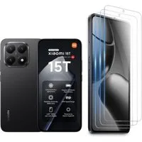 CLM-Tech Displayschutzglas 3X für Xiaomi 15T / Xiaomi 15T Pro, Panzerglas Folie - Blasenfreie Anbringung und kratzfest -, 3 Stück, Anti-Fingerabdruck