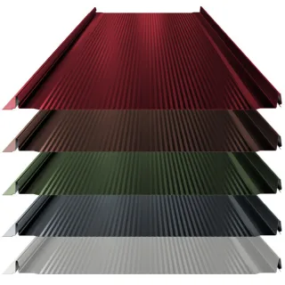 Stehfalz High-Tech | Dach & Wand | 0,50 mm | Stahl | Nanowelle | 528 mm Breite | 25 µm Polyester