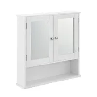 en.casa Badezimmerspiegelschrank »Freren« Spiegelschrank 58x56x13cm Weiß