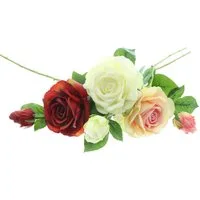 Kunstblume "Rosen" 69 cm, Kunstblüten wie echt, 3er Set künstliche Rosen, Blüten, Dekoleidenschaft, mit Real Touch Effekt, ewige Rose